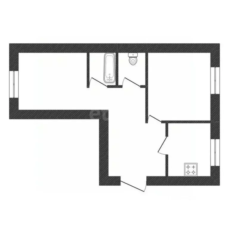 2-к кв. Ленинградская область, Волхов просп. Державина, 38 (52.6 м) - Фото 2