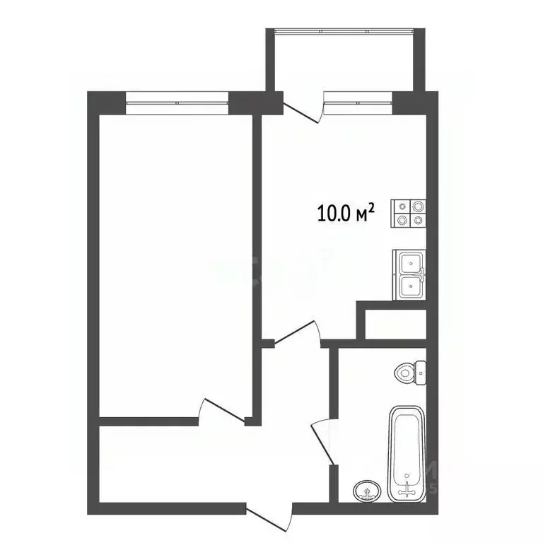 1-к кв. Самарская область, Самара просп. Карла Маркса, 4А (40.5 м) - Фото 1