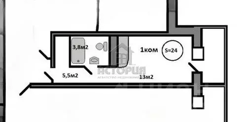 Студия Красноярский край, Красноярск Караульная ул., 39Б (24.5 м) - Фото 0