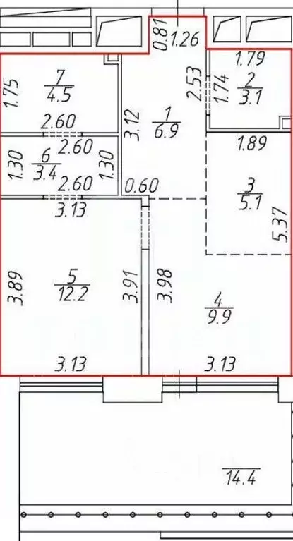 2-к кв. Санкт-Петербург ул. Помяловского, 3 (45.1 м) - Фото 1