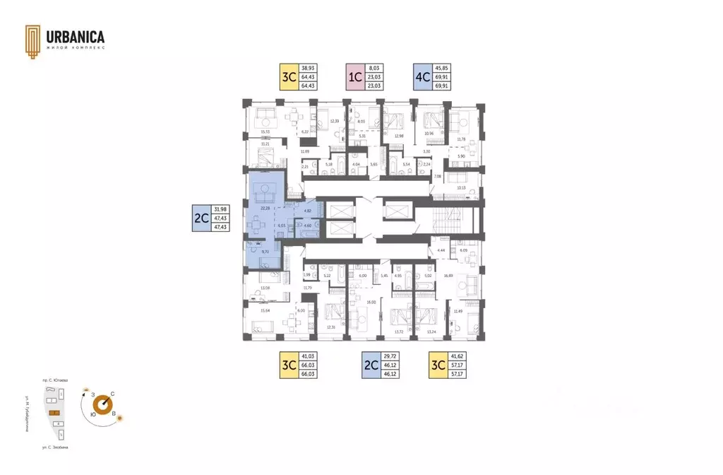 2-к кв. Башкортостан, Уфа Зеленая Роща жилрайон, Урбаника жилой ... - Фото 2