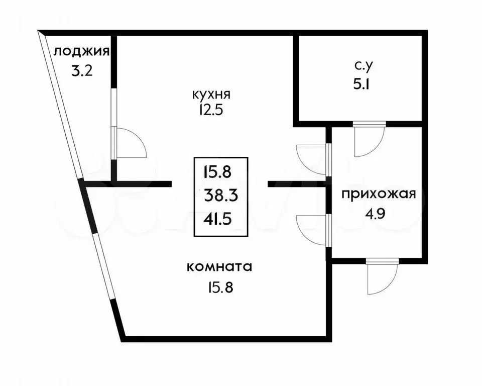 1-к. квартира, 42 м, 2/24 эт. - Фото 0