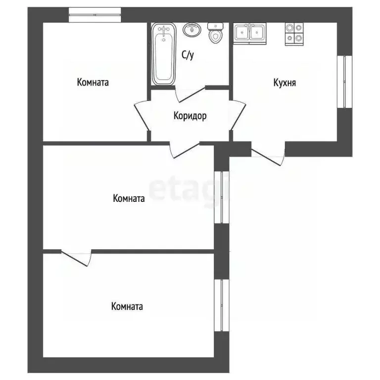 Дом в Крым, Черноморское пгт ул. Озерная (67 м) - Фото 2