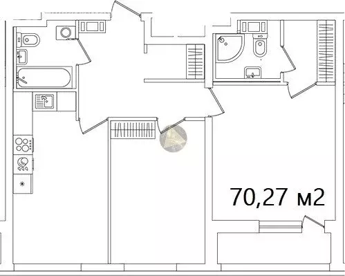 2-комнатная квартира: Санкт-Петербург, Октябрьская набережная, 120 ... - Фото 1