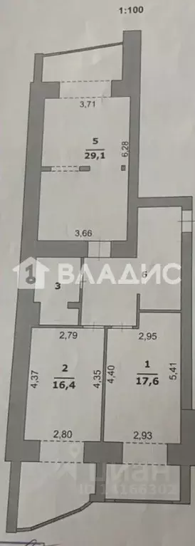 2-к кв. Белгородская область, Белгород ул. Щорса, 36а (81.0 м) - Фото 1