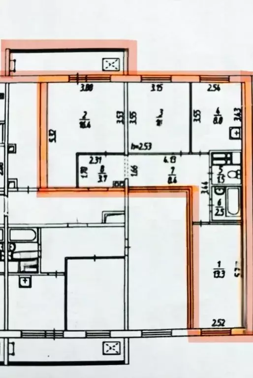 3-к кв. Пермский край, Пермь ул. Маяковского, 54 (65.6 м) - Фото 2