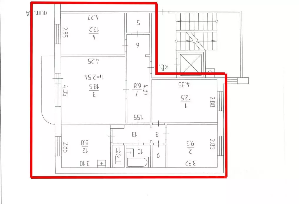 4-к кв. Пермский край, Пермь ул. Куфонина, 14 (81.7 м) - Фото 2