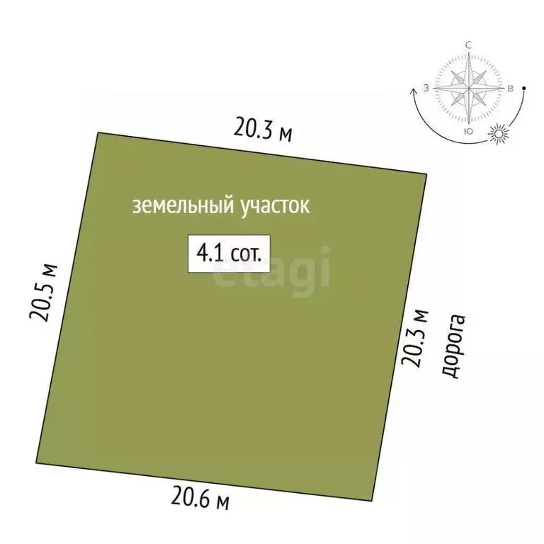 Участок в Ростовская область, Ростов-на-Дону 3-й Каретный пер. (4.12 ... - Фото 1