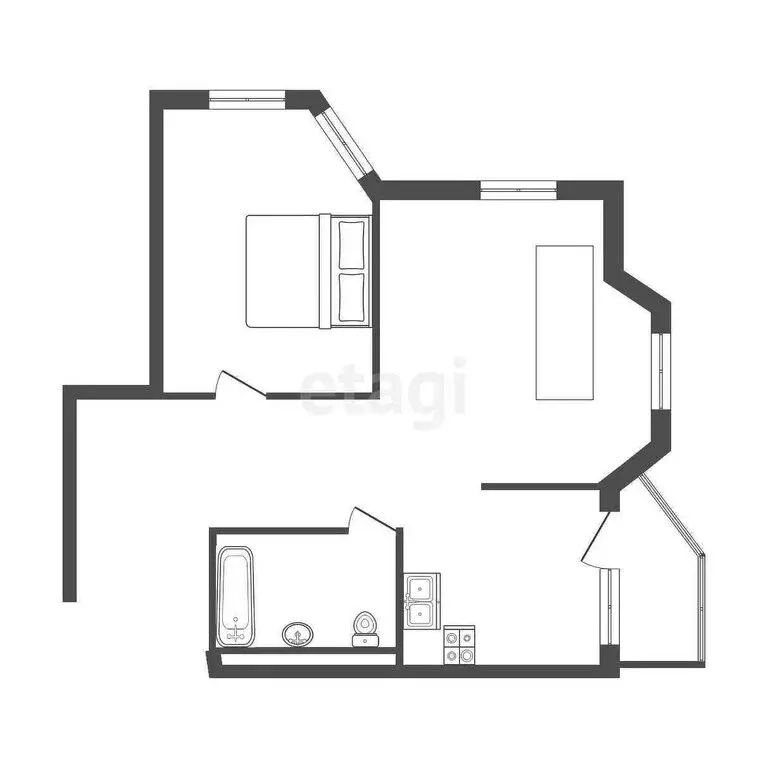 2-комнатная квартира: Тюмень, Первомайская улица, 50 (67 м) - Фото 0