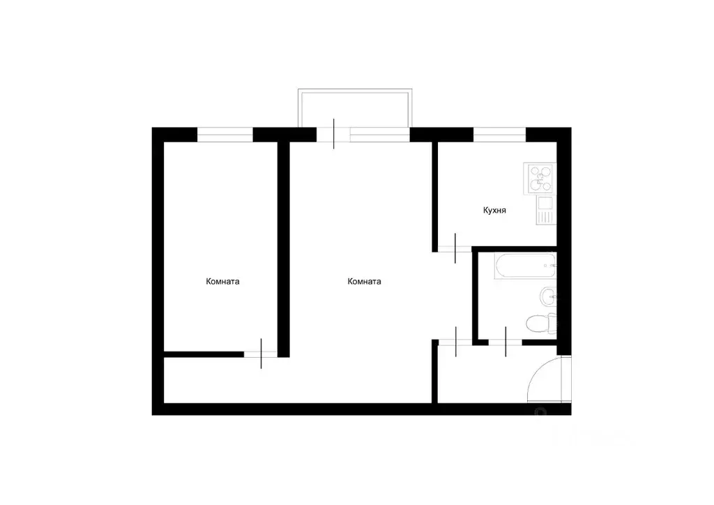 2-к кв. Омская область, Омск просп. Карла Маркса, 31 (42.8 м) - Фото 2
