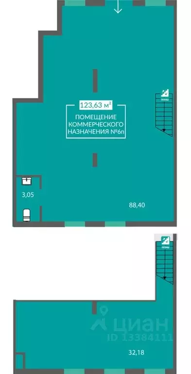 Помещение свободного назначения в Крым, Симферополь просп. Александра ... - Фото 1