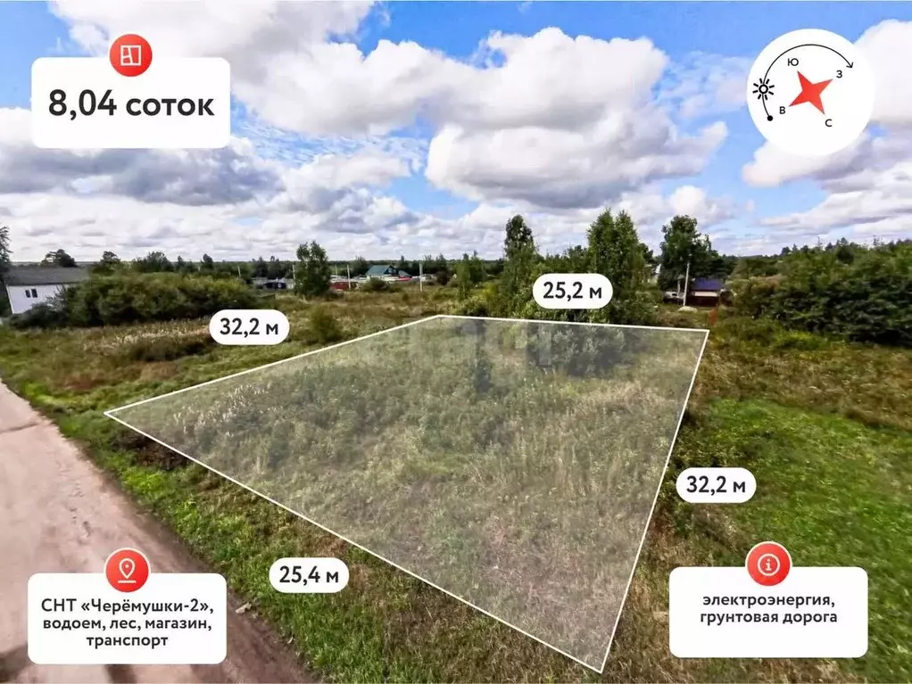 Участок в Тюменская область, Тюменский муниципальный округ, ... - Фото 1