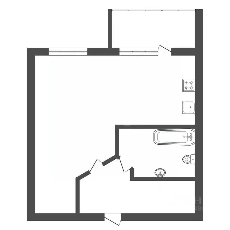 1-к кв. Амурская область, Благовещенск Заводская ул., 2 (45.0 м) - Фото 1