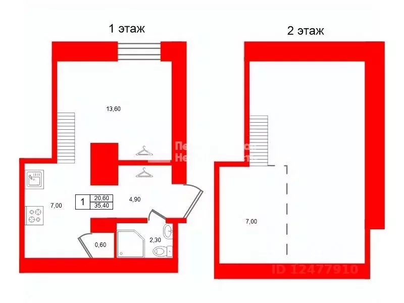 1-к кв. Санкт-Петербург ул. Глинки, 3-5-7 (35.4 м) - Фото 1