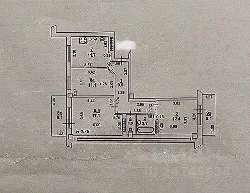 3-к кв. Ростовская область, Ростов-на-Дону Извилистая ул., 9 (69.2 м) - Фото 1