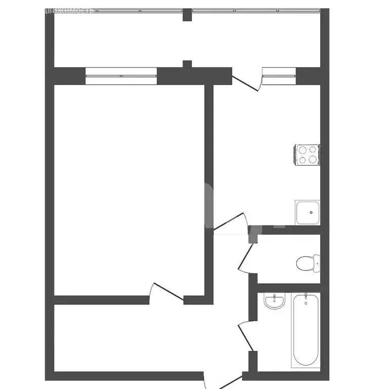 1-комнатная квартира: Тюмень, микрорайон Антипино, Беловежская улица, ... - Фото 1
