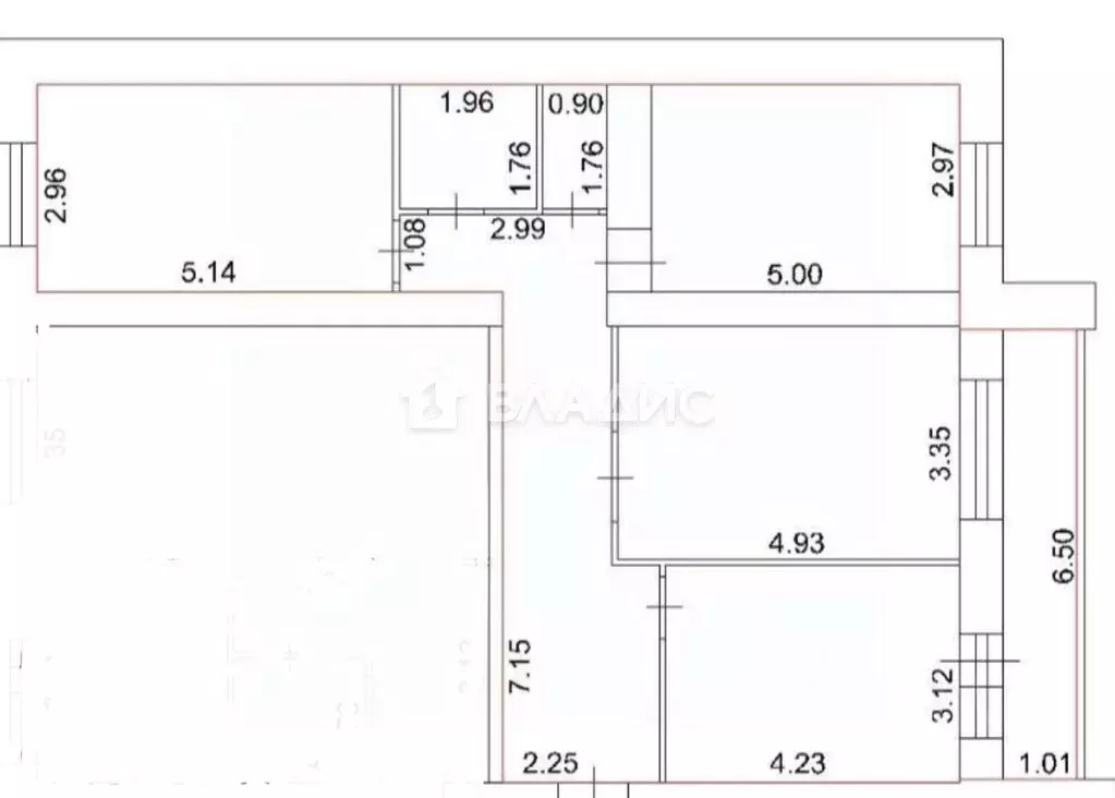 3-к кв. Пензенская область, Пензенский район, Засечный сельсовет, с. ... - Фото 2
