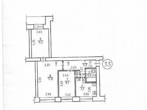 3-к кв. Удмуртия, Ижевск ул. Ворошилова, 53 (57.5 м) - Фото 2