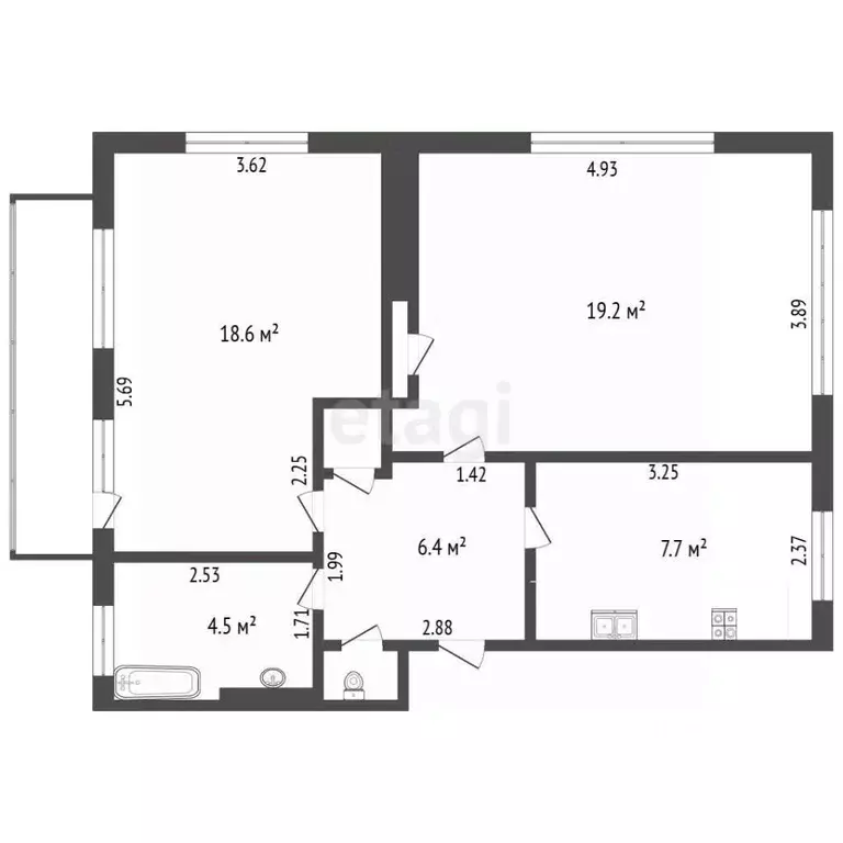 2-к кв. Удмуртия, Ижевск ул. Ломоносова, 2 (58.0 м) - Фото 2