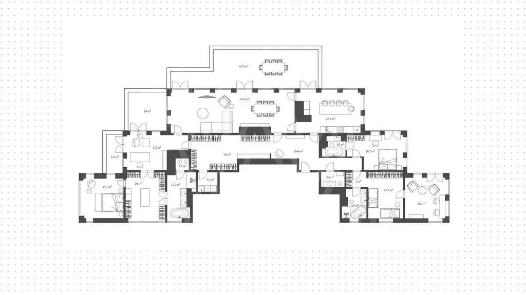 5-комнатная квартира: Москва, Звенигородское шоссе, 11 (310 м) - Фото 1