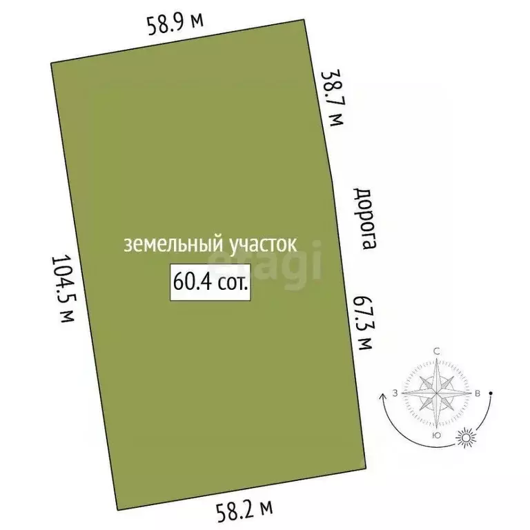 Участок в Севастополь с. Орловка, ш. Качинское (60.0 сот.) - Фото 2