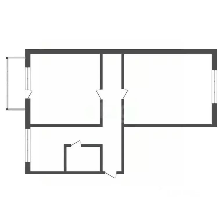 2-к кв. Амурская область, Шимановск Первомайская ул., 5 (45.5 м) - Фото 2