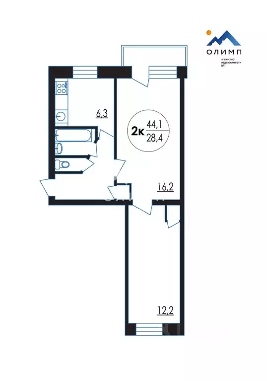 2-к кв. Вологодская область, Сокол ул. Мусинского, 22 (44.1 м) - Фото 2