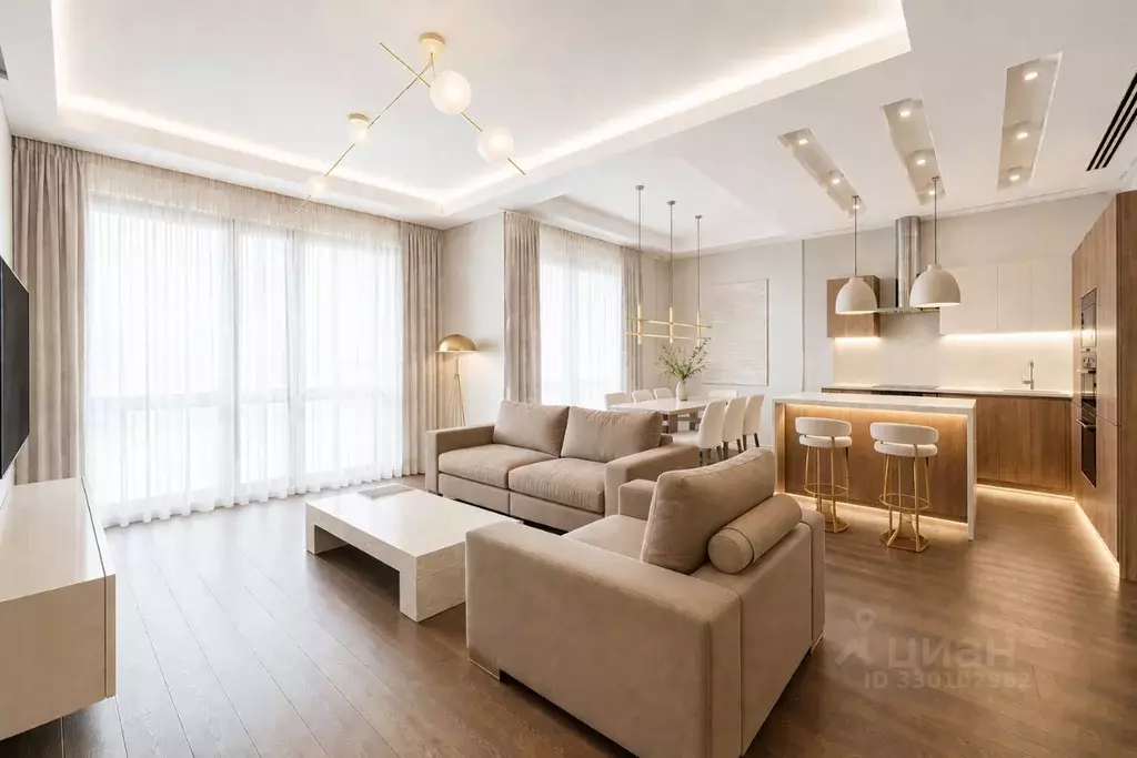 2-к кв. Москва ул. Льва Толстого, 23к1 (115.0 м) - Фото 1