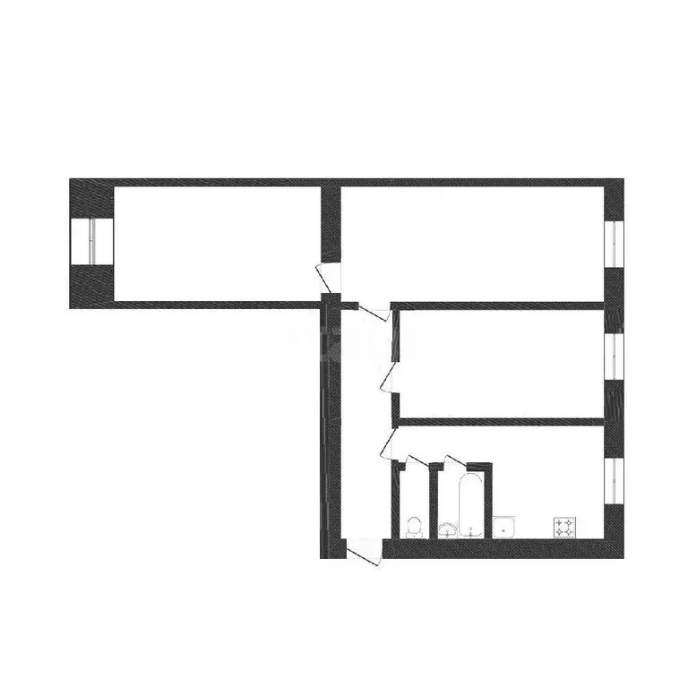 3-комнатная квартира: Курган, улица Пестеля, 30 (60.3 м) - Фото 1
