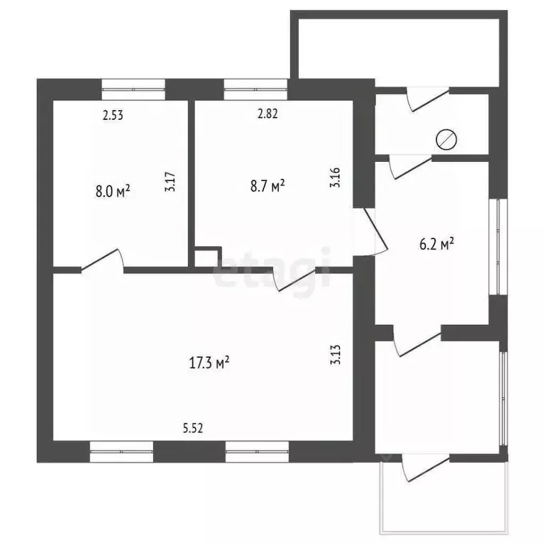 3-к кв. Псковская область, Псков ул. Клавы Назаровой, 45 (42.5 м) - Фото 2