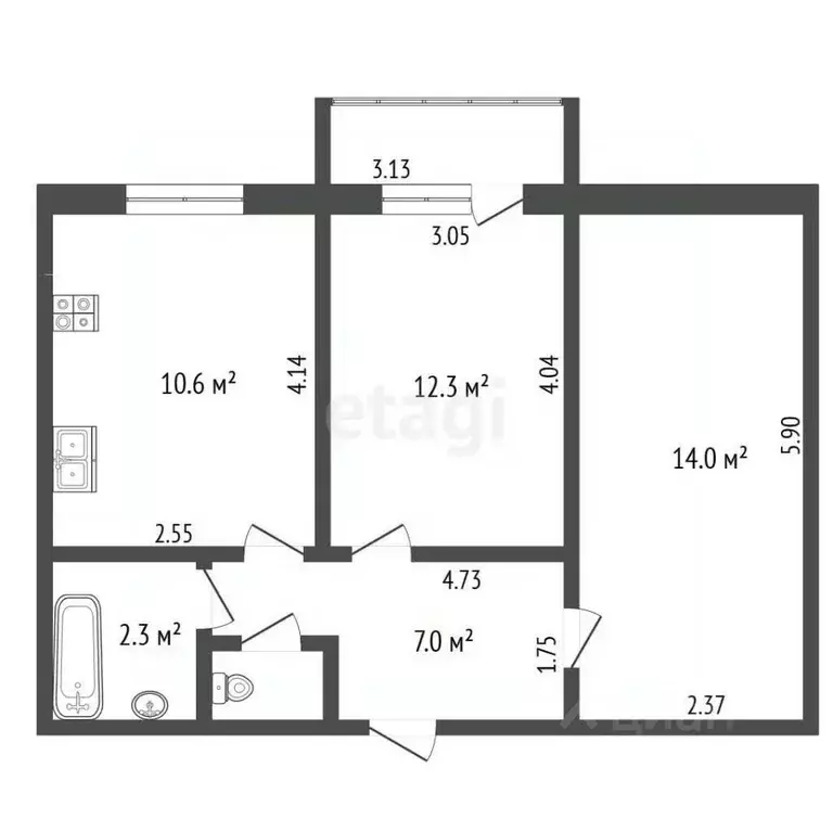 2-к кв. Мордовия, Лямбирский район, Берсеневское с/пос, пос. Звездный ... - Фото 1