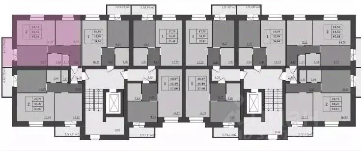 2-к кв. Ярославская область, Ярославль Ленинградский просп., 25 (45.81 ... - Фото 2