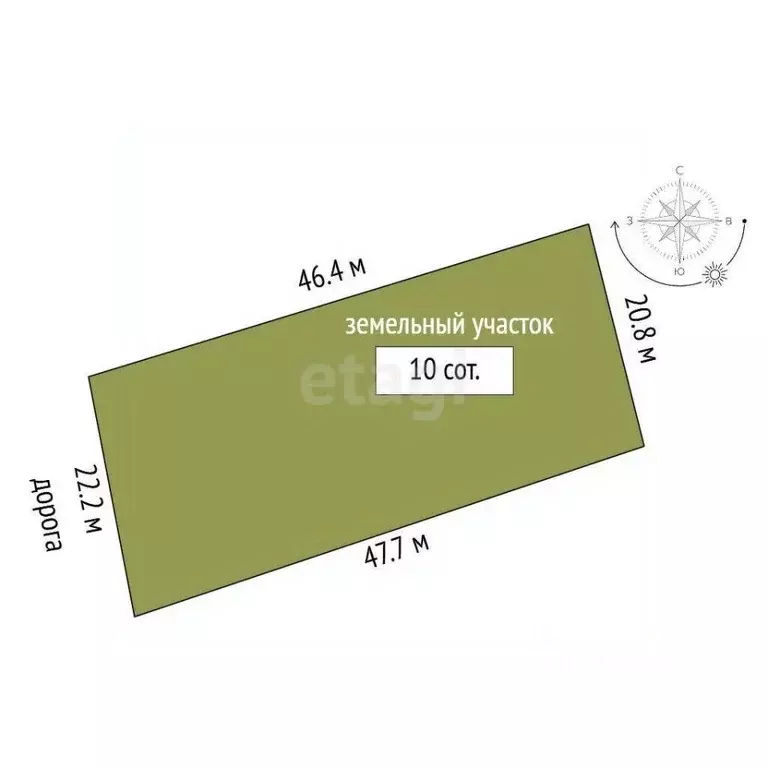 Участок в Крым, Симферопольский район, с. Донское ул. Заречная (10.0 ... - Фото 1