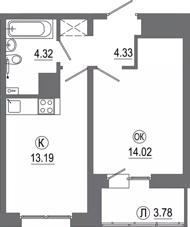1-комнатная квартира: Иркутск, городок ИВАТУ, жилой комплекс Авиатор ... - Фото 1