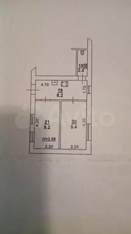 2-к. квартира, 30 м, 3/3 эт. - Фото 0