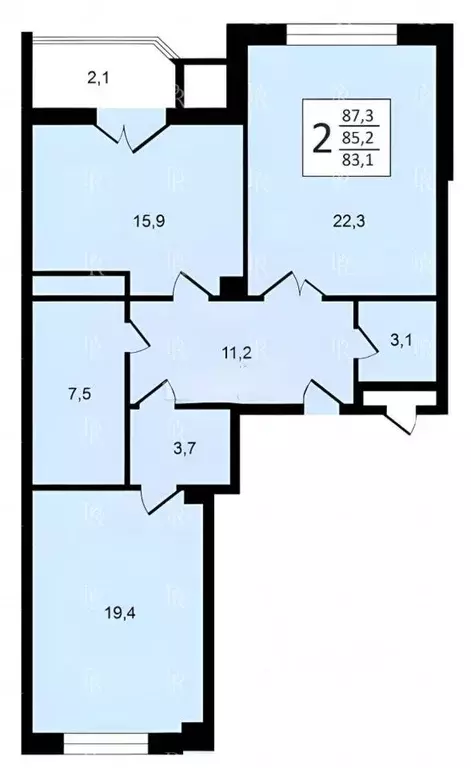 3-к кв. Москва Мосфильмовская ул., 88к4с1 (89.0 м) - Фото 1