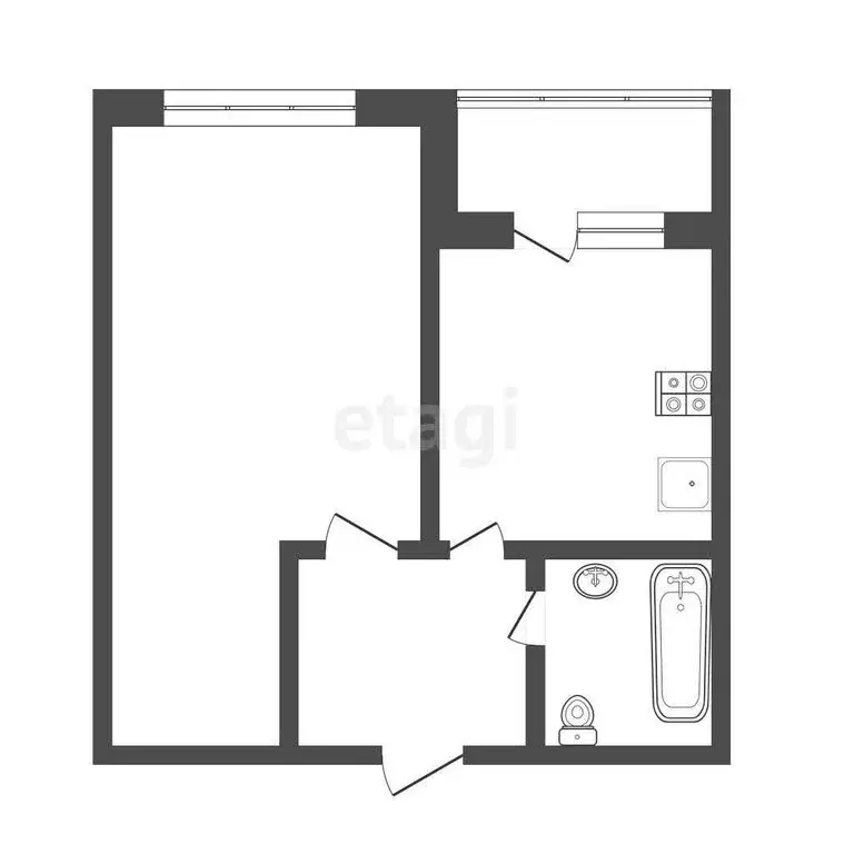 1-комнатная квартира: Ульяновск, улица Ульяны Громовой, 10А (40.5 м) - Фото 1
