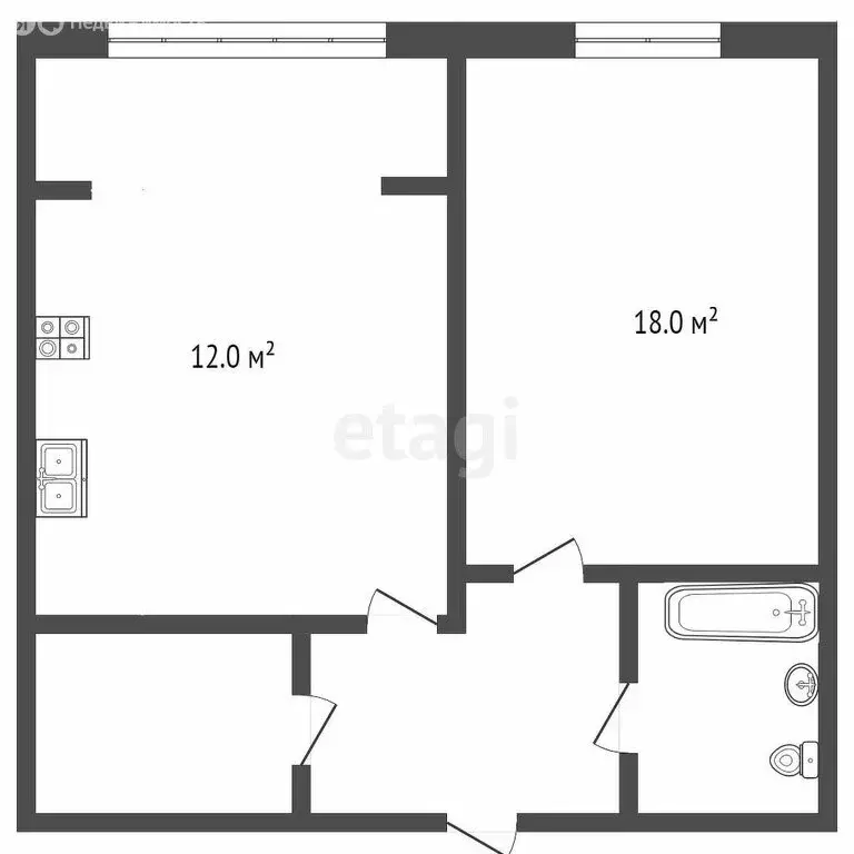1-комнатная квартира: Севастополь, улица Челнокова, 17к1 (41.52 м) - Фото 0