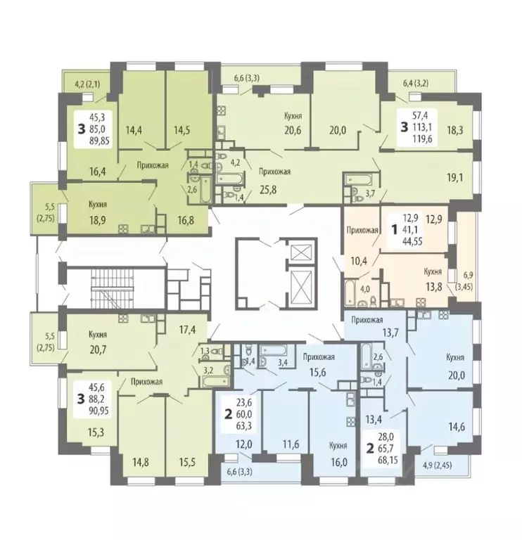 2-к кв. Чувашия, Чебоксары ул. Филиппа Лукина, 16 (62.5 м) - Фото 2