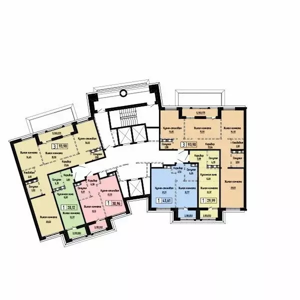 3-комнатная квартира: Хабаровск, Азовский переулок (93.98 м) - Фото 1