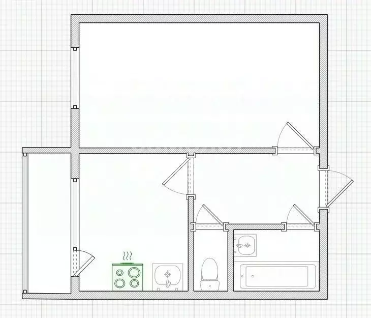 1-к кв. Омская область, Омск проезд 3-й Амурский, 1к2 (33.4 м) - Фото 2