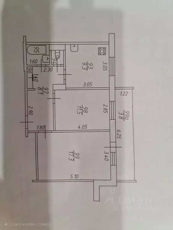 2-к кв. Татарстан, Казань ул. Рихарда Зорге, 93 (55.0 м) - Фото 0