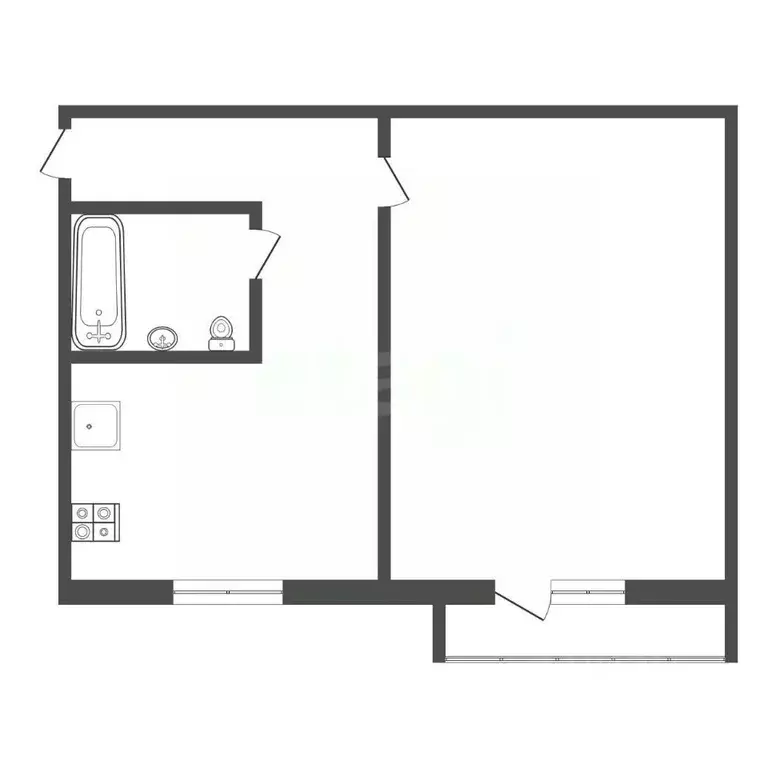 1-к кв. Тульская область, Богородицк ул. Победы, 28 (30.6 м) - Фото 2