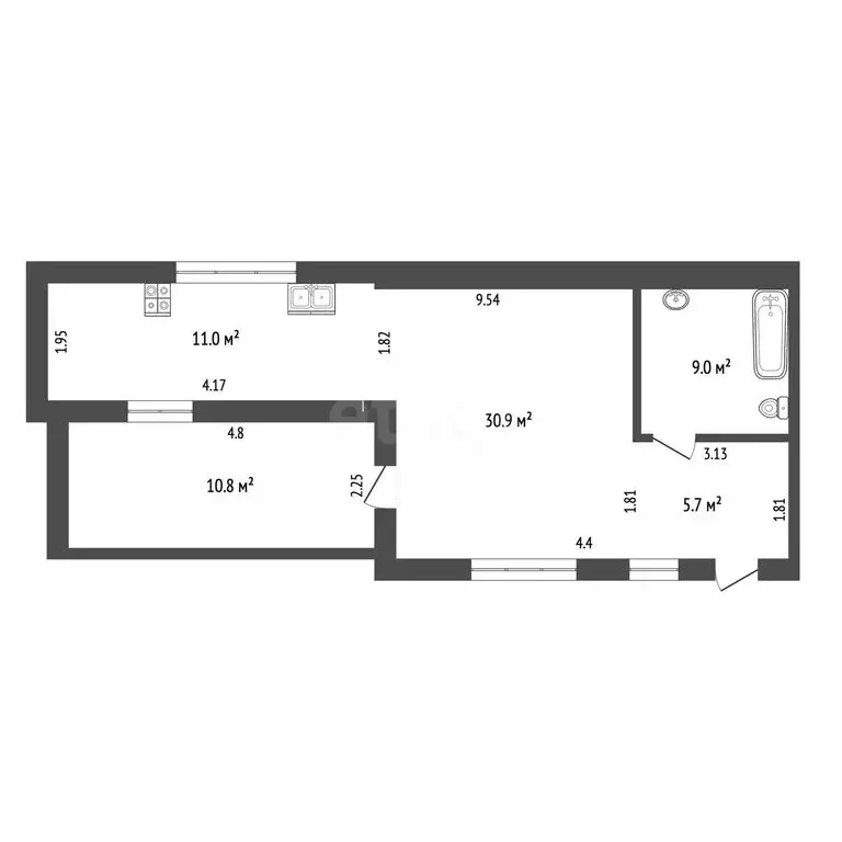 1-комнатная квартира: Феодосия, Симферопольское шоссе, 13 (56.4 м) - Фото 1