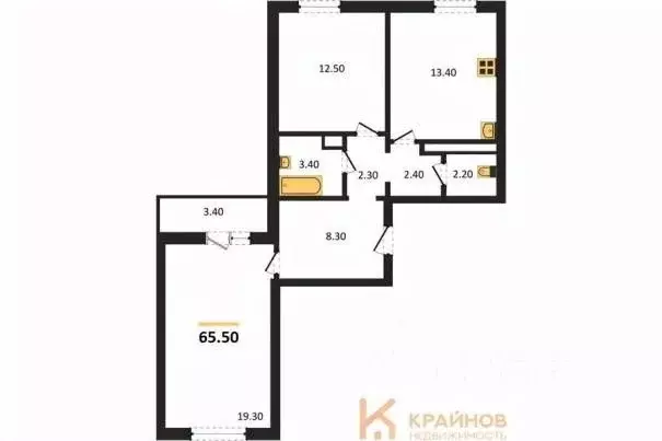 2-к кв. Воронежская область, Воронеж ул. Шидловского, 22 (65.5 м) - Фото 0