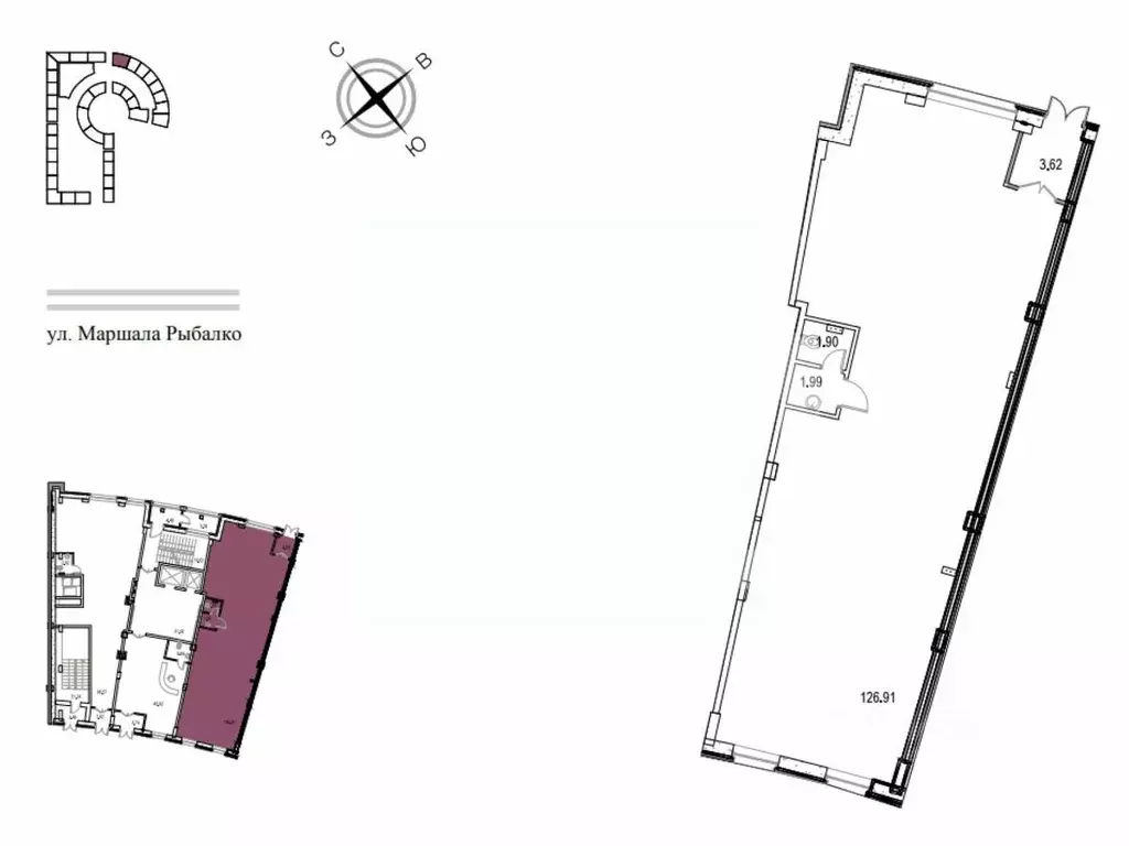 Помещение свободного назначения в Москва ул. Маршала Рыбалко, 2к9 (101 ... - Фото 2