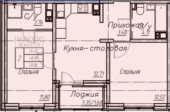 2-к кв. Оренбургская область, Оренбург Северо-Восточный жилрайон, 20А ... - Фото 0