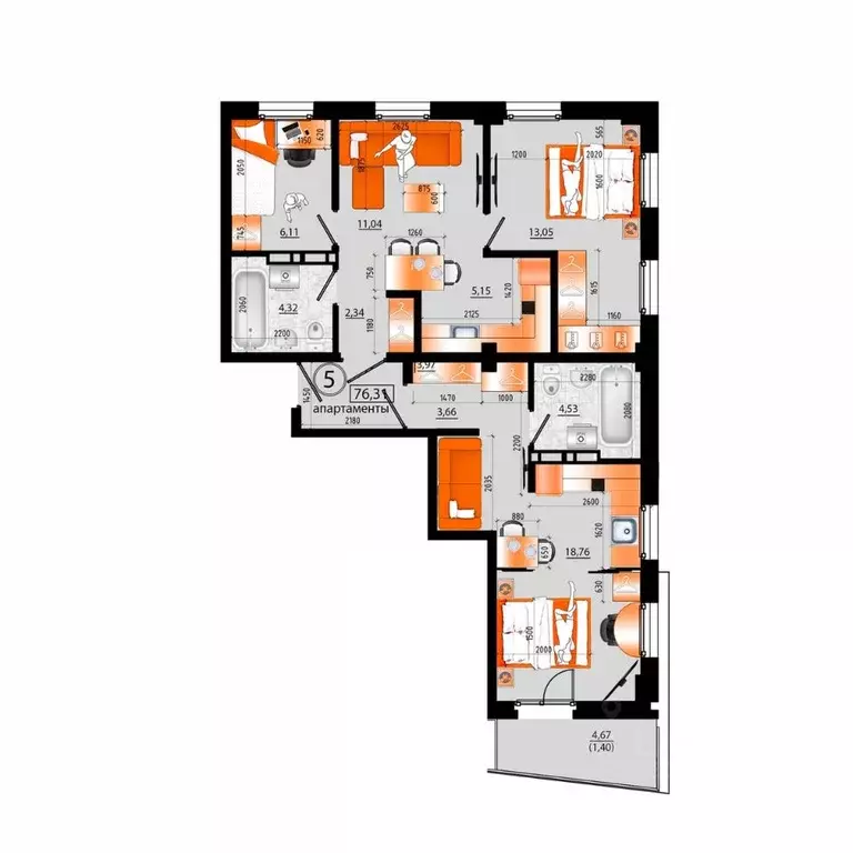 1-к кв. Приморский край, Владивосток Санрайс жилой комплекс (74.91 м) - Фото 1