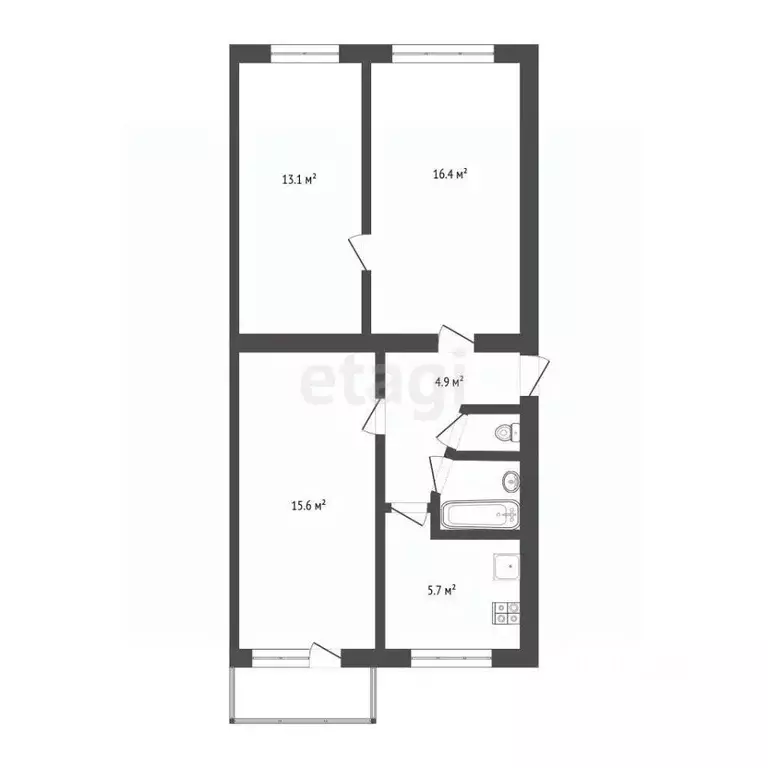 3-к кв. Мордовия, Саранск ул. Полежаева, 101А (60.3 м) - Фото 1