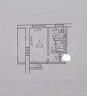 1-к. квартира, 33,7 м, 5/9 эт. - Фото 0